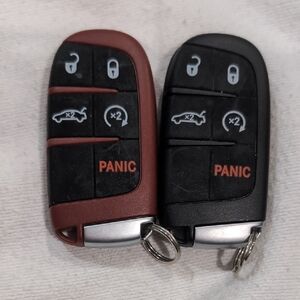 Premium Car Key Fob Set - Black and Red